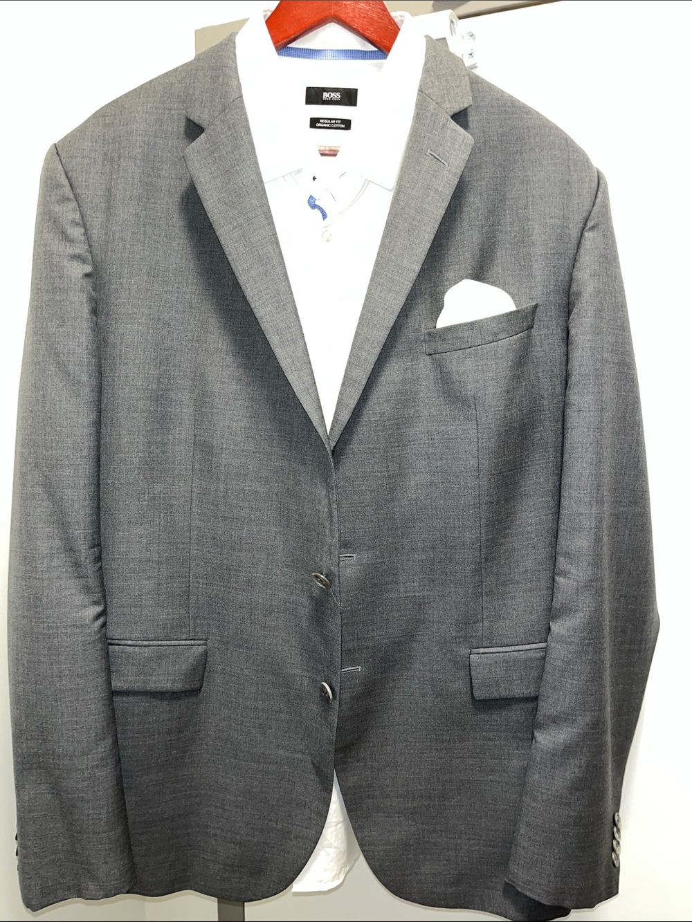 Joseph Abboud Gray Two-Button Sport Coat VGUC